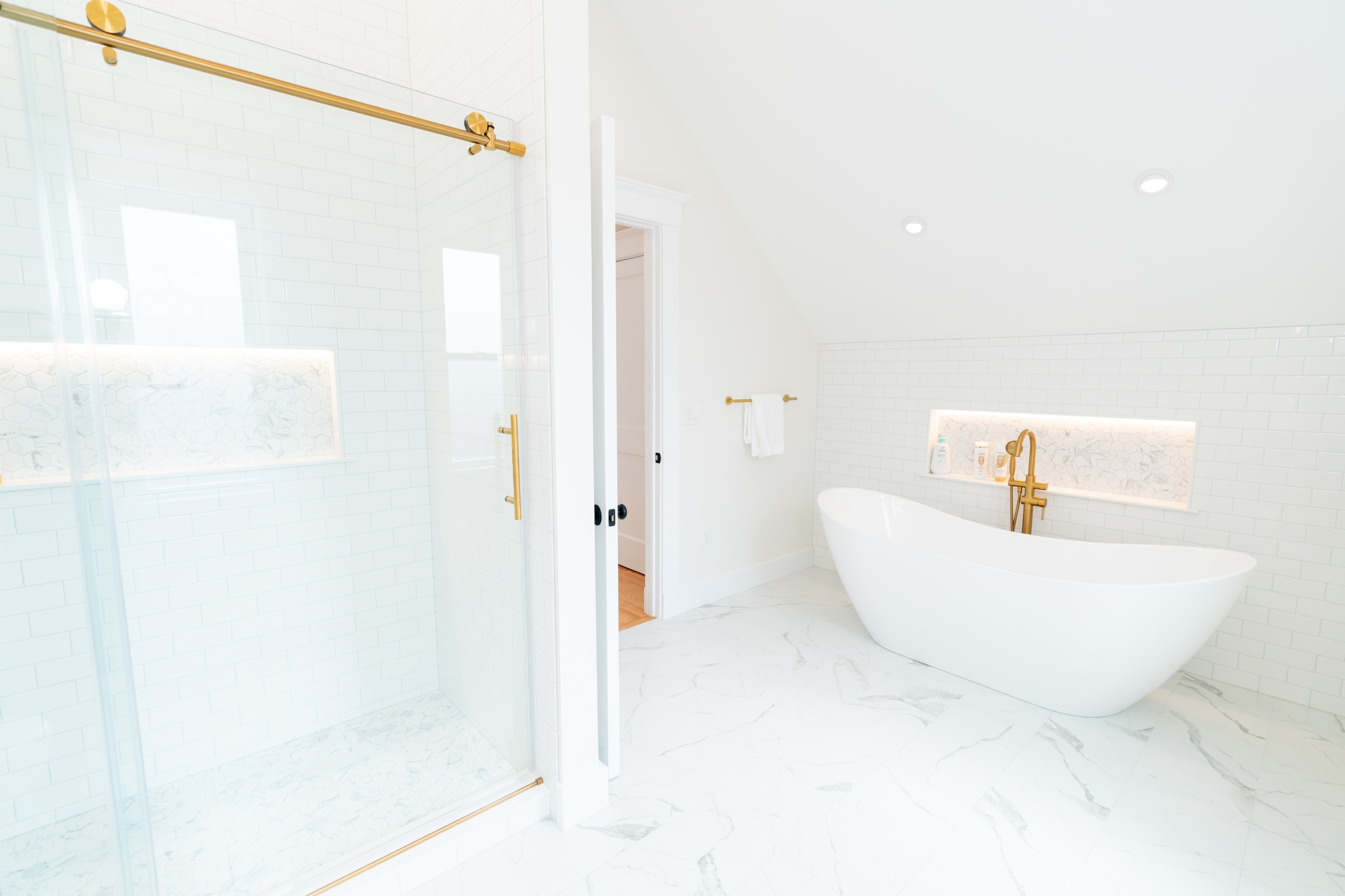 Updated bathroom with premium fixtures and tile work